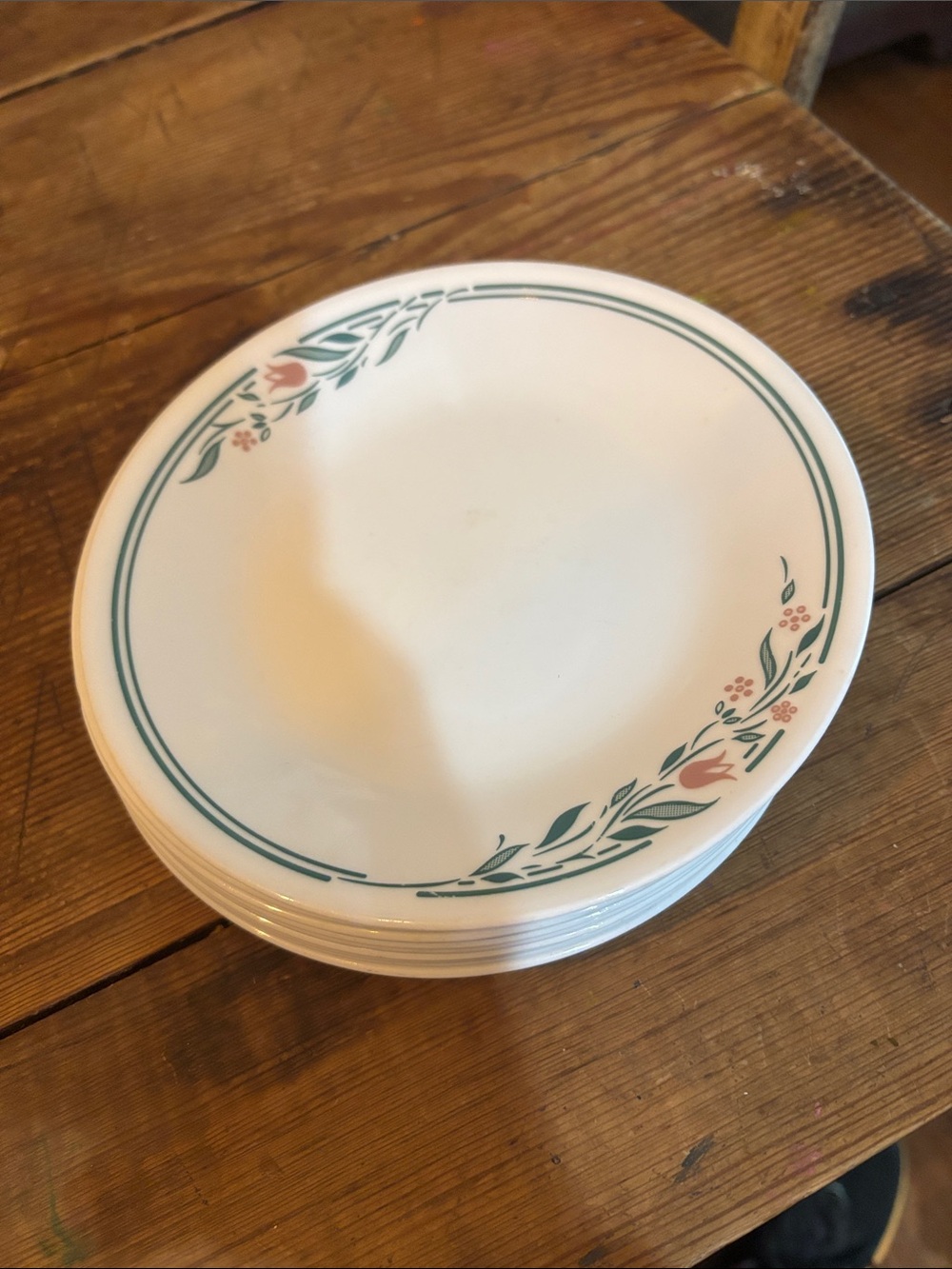 Corelle RosemarieFloral Rim Ceramic Dessert Plate set of 10
